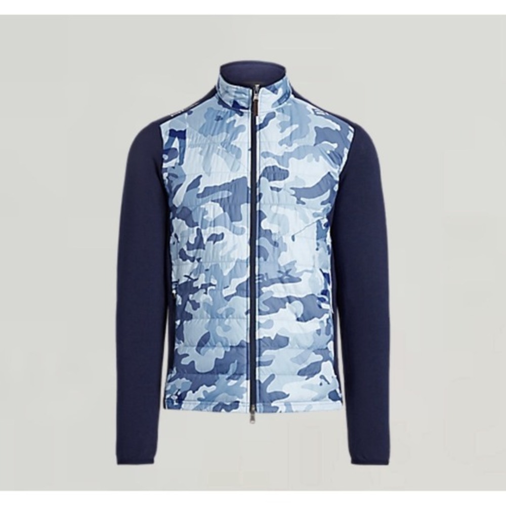 *NWT* Men's‎ Size XL Ralph Lauren RLX Golf Hybrid Mockneck Jacket Camo Blue $268